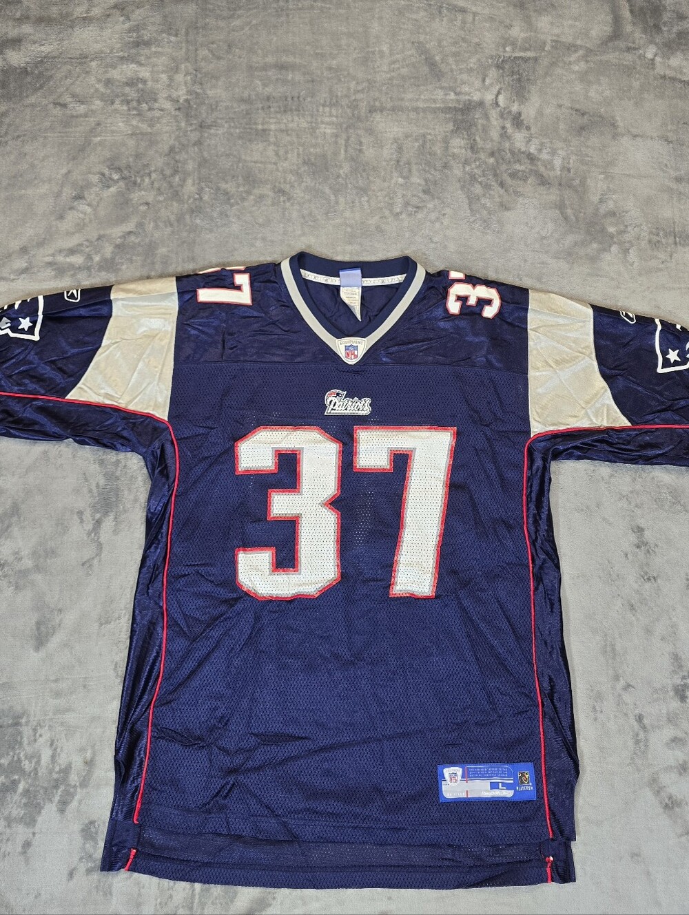 Vintage Reebok Jersey Sz Lrg NFL Equipment New England Patriots Harrison #37